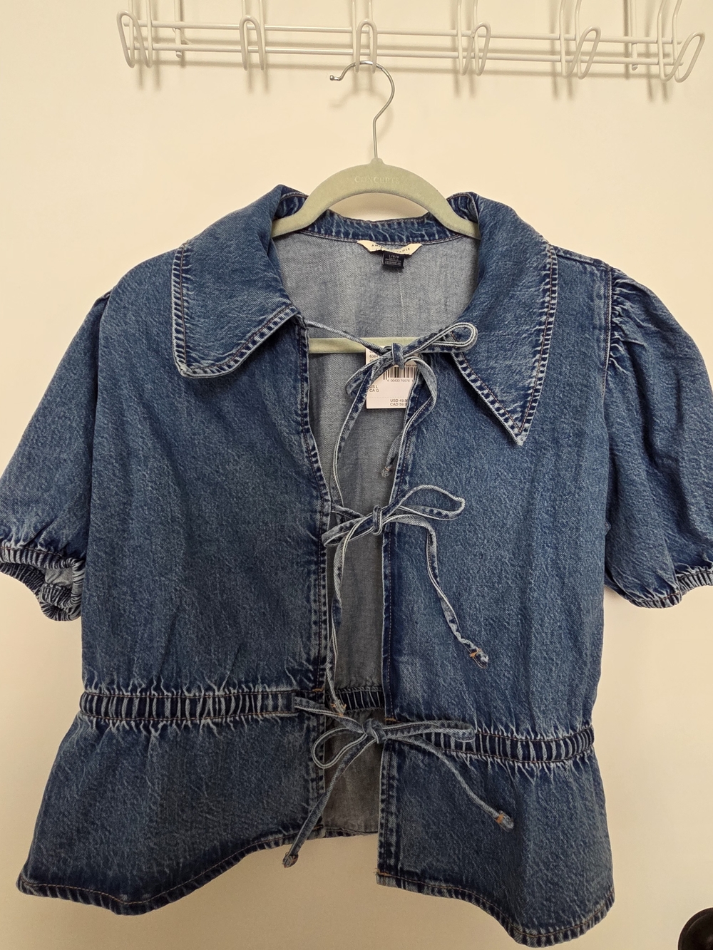 Front Tie Jean Jacket/shirt